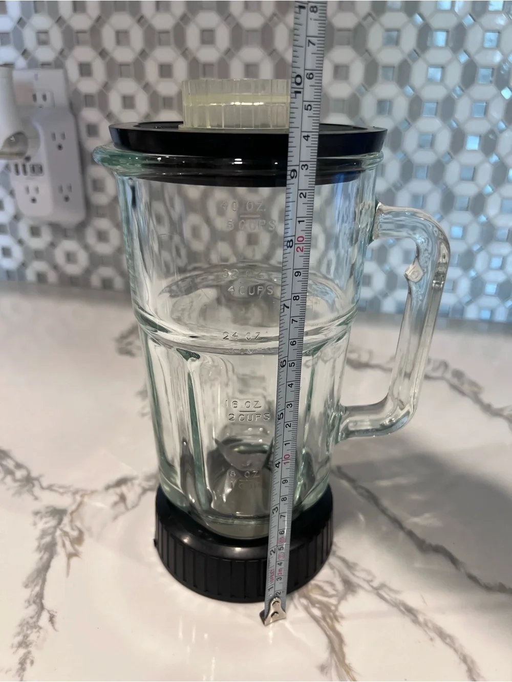 Waring 40oz Glass Blender Jar & Lid Only Assembly Replacement Genuine Waring